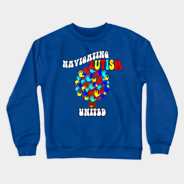 Navigating Autism Awareness & Acceptance Crewneck Sweatshirt by tamdevo1